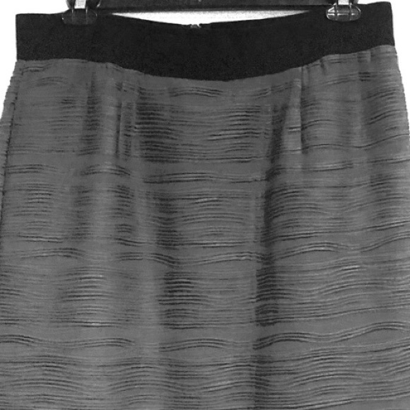Alfani Gray Skirt with horizontal lines. Size 14w. - Picture 2 of 8